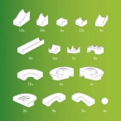 Hubelino - Kugelbahn Bahnelemente-Set, 128-tlg. -Billiges Spielzeug Geschäft 5531996 04