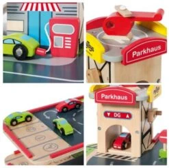 MyToys ORIGINALS Parkgarage Aus Holz Inkl. Autos, 10-tlg. -Billiges Spielzeug Geschäft 5614452 04