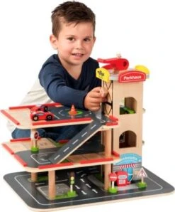 MyToys ORIGINALS Parkgarage Aus Holz Inkl. Autos, 10-tlg. -Billiges Spielzeug Geschäft 5614452 05