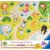 Ravensburger Holz-Puzzle, 8 Teile, 24x18 Cm, Unterwegs Im Zoo